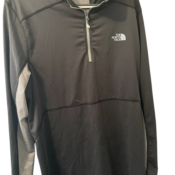 The North Face Apex 1/4 Pullover Sweatshirt Men's XL Heather Gray & Black Sports - Picture 1 of 4